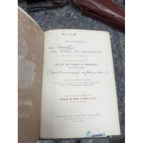 863 - FREEMASONRY IN SCOTLAND BY DAVID MURRAY LYON Leatherbound Book 1873