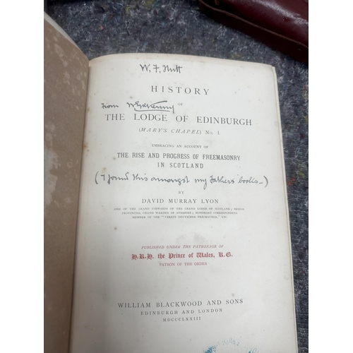 863 - FREEMASONRY IN SCOTLAND BY DAVID MURRAY LYON Leatherbound Book 1873