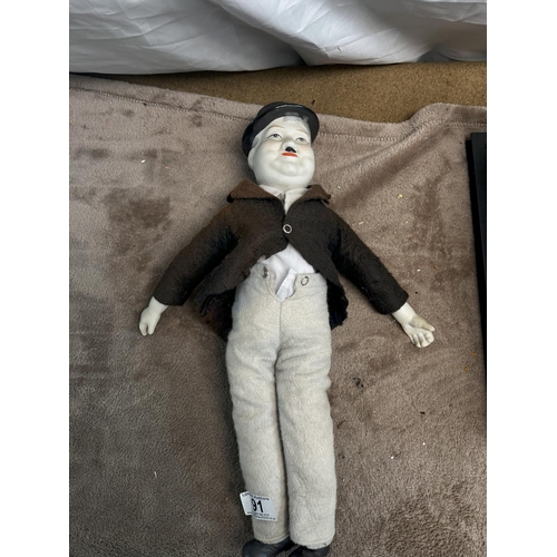 91 - Oliver Hardy Porcelain Doll