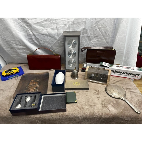 98 - Mixed Lot to include Silver Vanity Mirror, Eddie Stobart Diecast Lorry etc