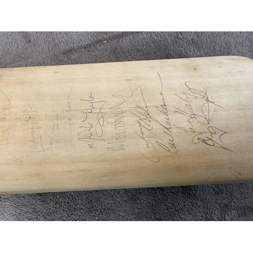 99 - England Cricket Print & a Signed Cricket Bat from the 1989 Australian Tour