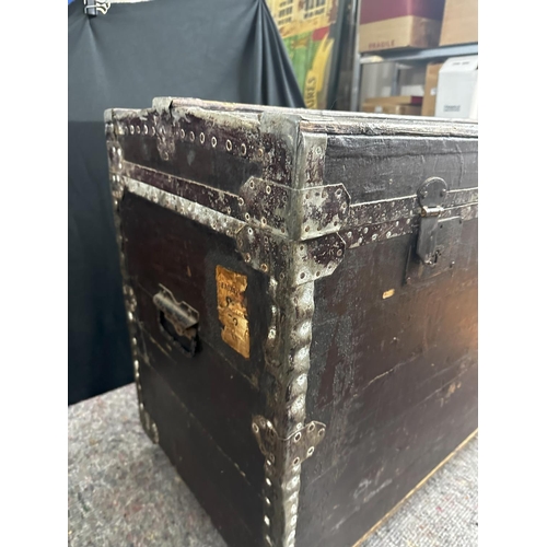 524 - Good Steamer Trunk with Original Lining etc