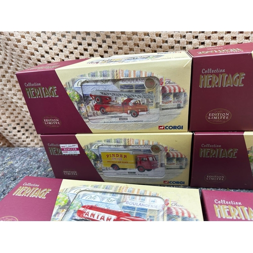 675 - Box Containing 15 New and Boxed Corgi Heritage Ltd Edition French Diecast Vehicles