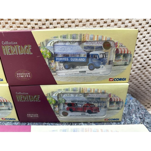 675 - Box Containing 15 New and Boxed Corgi Heritage Ltd Edition French Diecast Vehicles