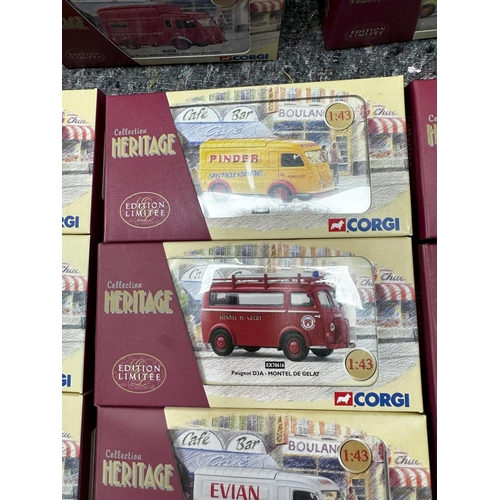 677 - Box Containing 24 New and Boxed Corgi Heritage Ltd Edition French Diecast Vehicles