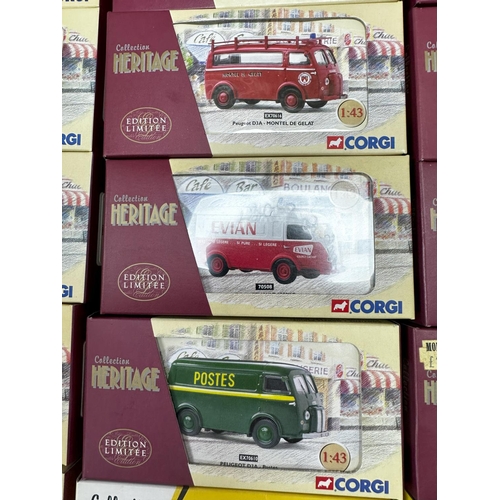 677 - Box Containing 24 New and Boxed Corgi Heritage Ltd Edition French Diecast Vehicles