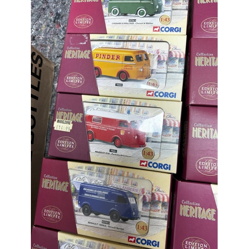 677 - Box Containing 24 New and Boxed Corgi Heritage Ltd Edition French Diecast Vehicles