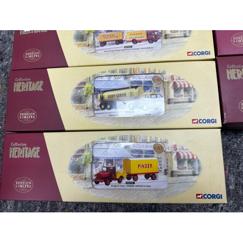 679 - Box Containing 10 New and Boxed Corgi Heritage Ltd Edition French Diecast Vehicles