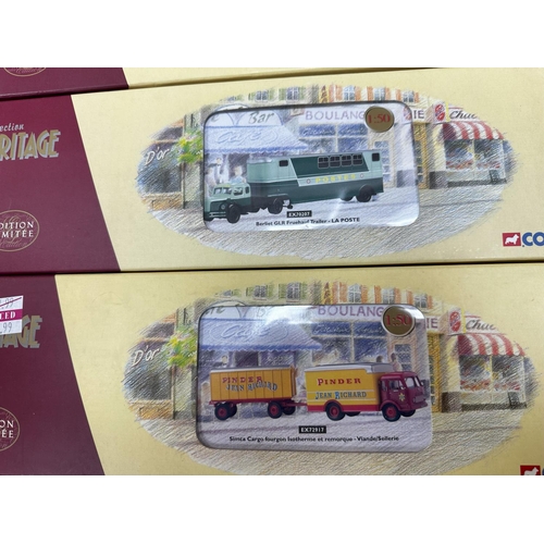 679 - Box Containing 10 New and Boxed Corgi Heritage Ltd Edition French Diecast Vehicles