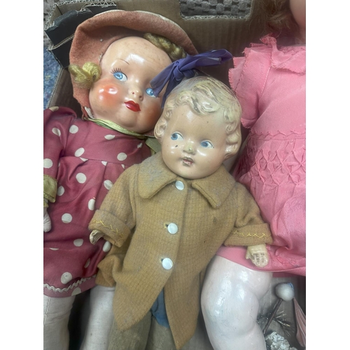 695 - 1930s Composition Doll & Two Other 1930s Dolls