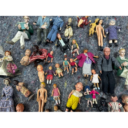 874 - Lot of Various Dollhouse Dolls etc