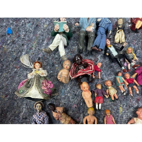 874 - Lot of Various Dollhouse Dolls etc