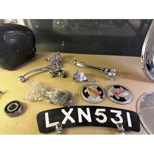 891 - Good Lot of Classis Motorcycle Parts etc