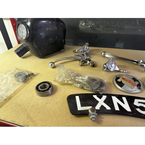 891 - Good Lot of Classis Motorcycle Parts etc