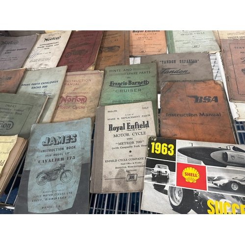 892 - A Large Collection of Vintage & Classic Motorcycle Owners Manuals etc