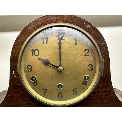 1D - Cricket Interest: Fontenoy F.40 8 Day Clock Clock 1935 . Silver Plaque on the front relating to Lanc... 