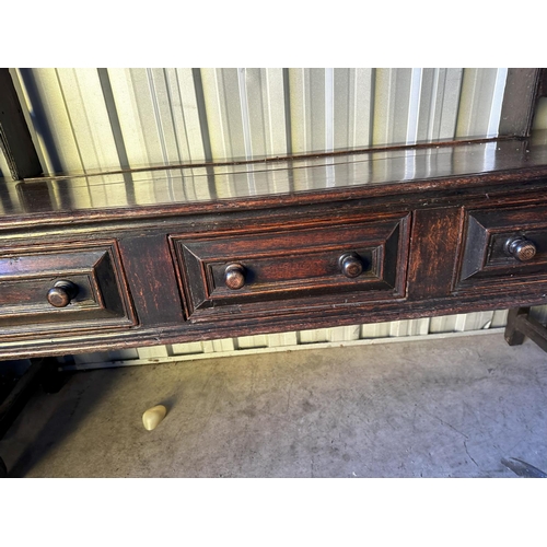 898 - 17th Century English Oak Dresser with Plate Rack