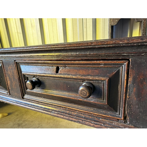 898 - 17th Century English Oak Dresser with Plate Rack