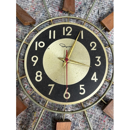 903 - Mid Century Starburst Atomic Wall Clock