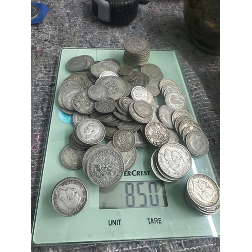 921 - Large Lot of British Coins to Include 850g Of Various pre 1947 Silver Content Coins