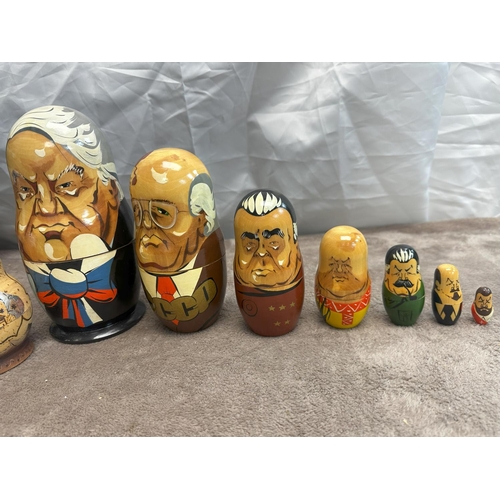 937 - Two Sets of Vintage Russian Dolls