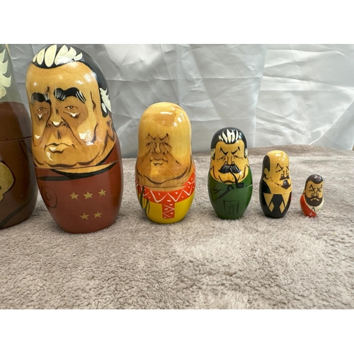 937 - Two Sets of Vintage Russian Dolls