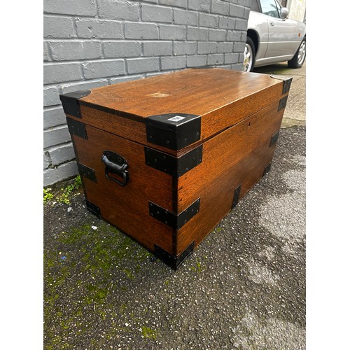 704 - Iron Bound Campaign Chest (77cm x 46cm x 46cm)