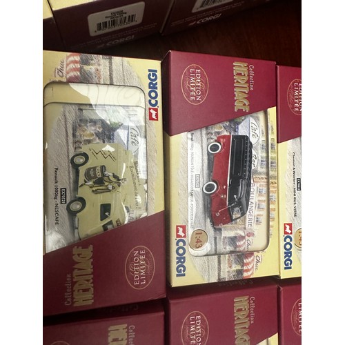 678 - Box Containing 16 New and Boxed Corgi Heritage Ltd Edition French Diecast Vehicles