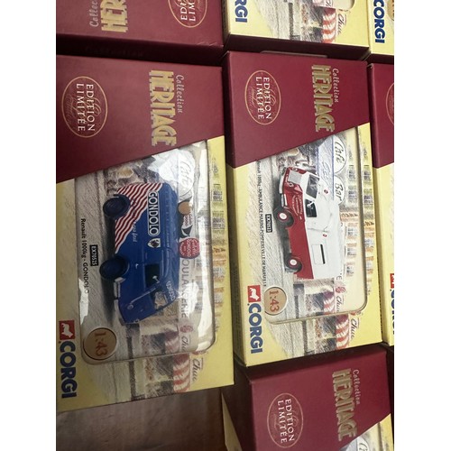 678 - Box Containing 16 New and Boxed Corgi Heritage Ltd Edition French Diecast Vehicles