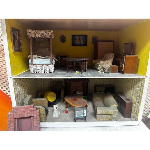 701 - A Collection of Dollhouses and Rooms including 2 Conservatories & all Accompanying Furniture (9 in t... 