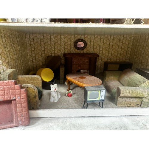 701 - A Collection of Dollhouses and Rooms including 2 Conservatories & all Accompanying Furniture (9 in t... 