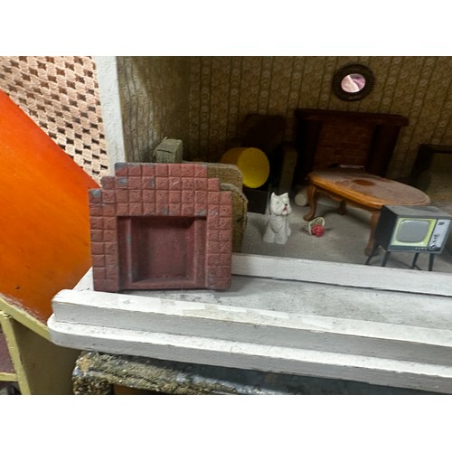 701 - A Collection of Dollhouses and Rooms including 2 Conservatories & all Accompanying Furniture (9 in t... 