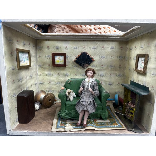 701 - A Collection of Dollhouses and Rooms including 2 Conservatories & all Accompanying Furniture (9 in t... 