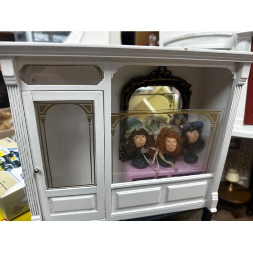 701 - A Collection of Dollhouses and Rooms including 2 Conservatories & all Accompanying Furniture (9 in t... 