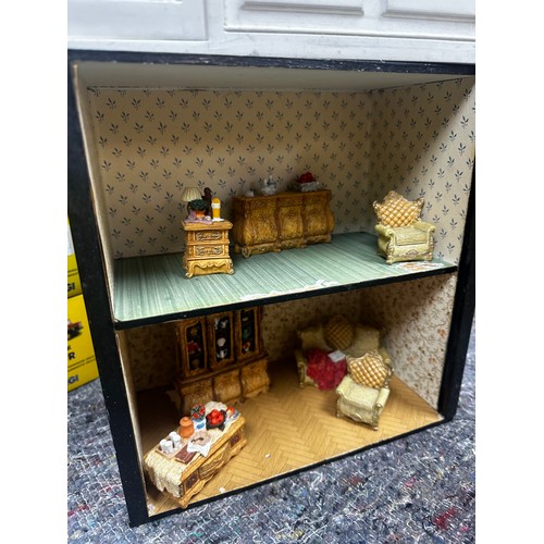 701 - A Collection of Dollhouses and Rooms including 2 Conservatories & all Accompanying Furniture (9 in t... 