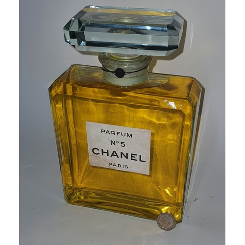 37 - Large vintage promo ex-display Chanel No5 Glass Bottle