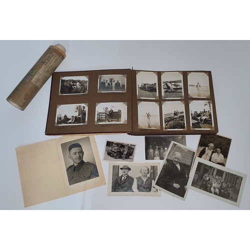 45 - Old photo album containing various photos plus selection of loose vintage photos etc.