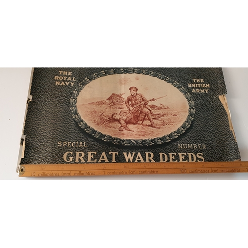 50 - Original antique large format illustrated London news - Special number great war deeds