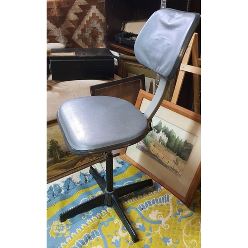 110 - Vintage Swivel industrial desk chair