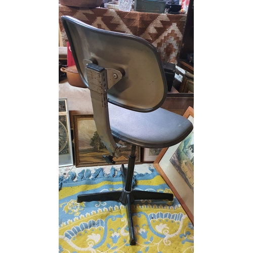 110 - Vintage Swivel industrial desk chair