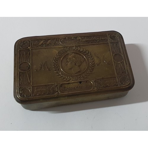 64 - 1914 Princess Mary WW1 Christmas brass tin