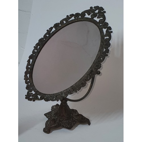 117 - Vintage ornate vanity mirror