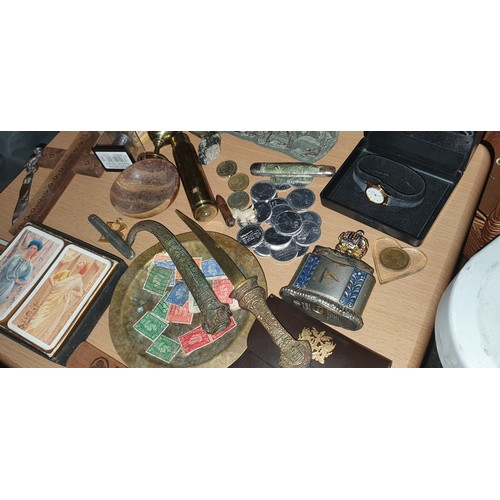 164 - Selection of mixed small vintage items etc - House clearance curios lot