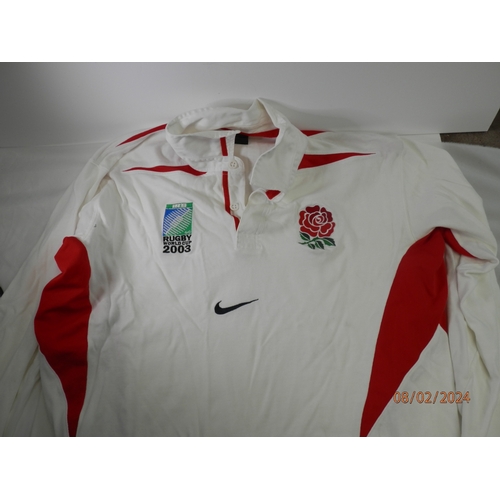 702 - England Rugby World Cup Winners 20023 Jersey and a Signed London Wasps 2003/2004 Jersey