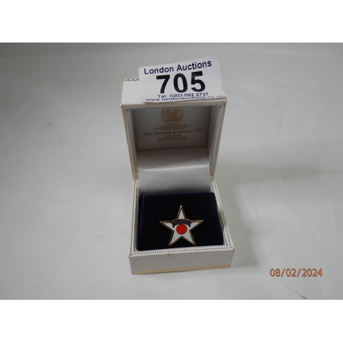 705 - Artic Star pin badge in presentation box