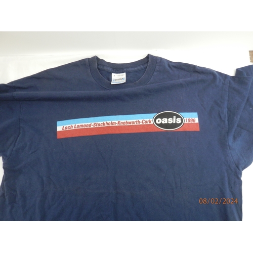 708 - Collection of vintage band t-shirts including Oasis and Pink Floyd