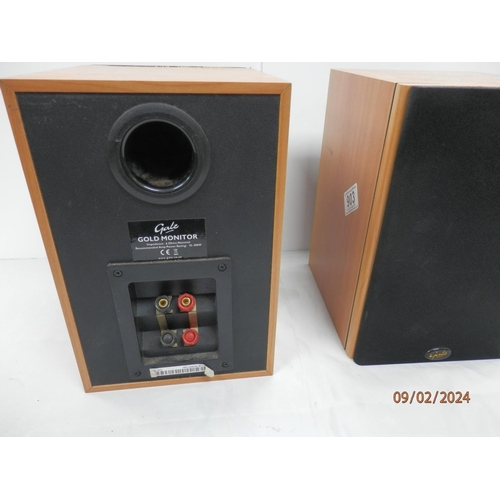 903 - Pair of Gale Gold Monitor Speakers