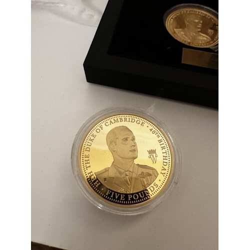 1 - To Commemorate Prince Williams 40th Birthday-The Definitive Sovereign Collection. Consisting of £5 G... 