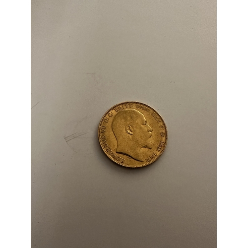 22B - 1908 Full Sovereign Coin