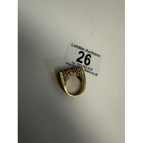 26 - 14k Gold Lapis Ring 10.4g Size K